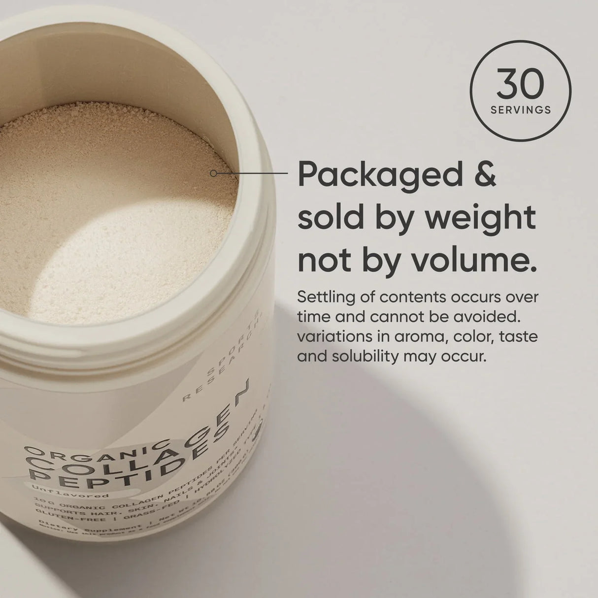 Sports Research® Organic Collagen Peptides Type I & III - Kenya