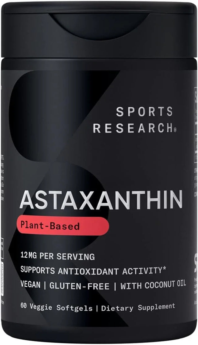 Sports Research Vegan Astaxanthin 12mg with Organic Coconut Oil - Kenya