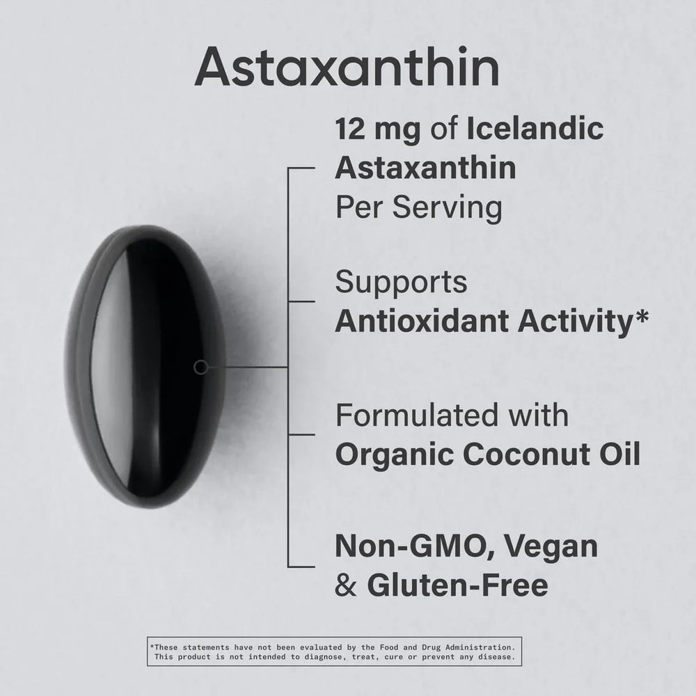 Sports Research Vegan Astaxanthin 12mg with Organic Coconut Oil - Kenya
