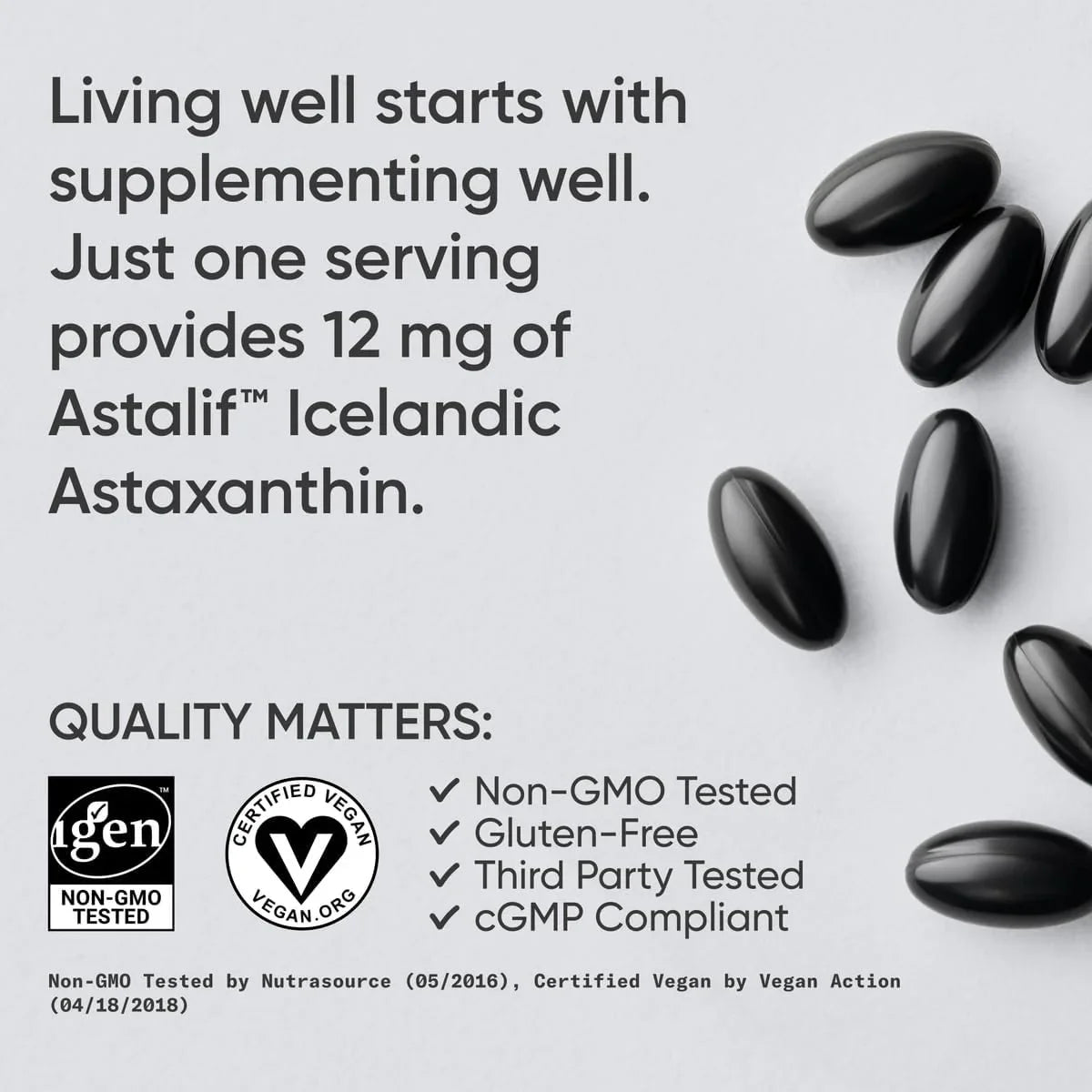 Sports Research Vegan Astaxanthin 12mg with Organic Coconut Oil - Kenya