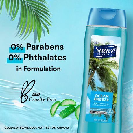 Suave Essentials Body Wash, Ocean Breeze, 18 oz -Kenya - Kenya