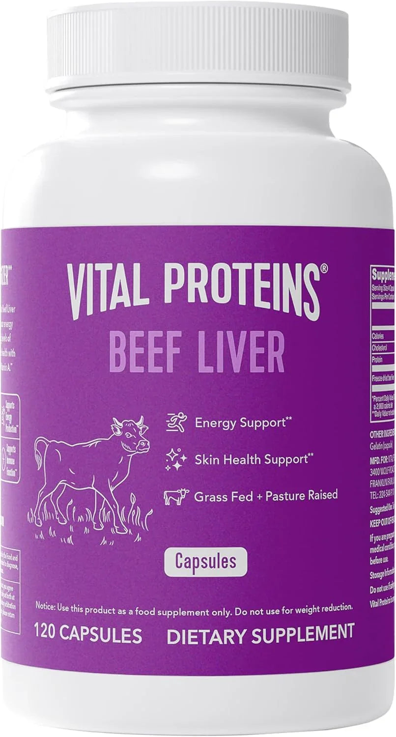 Vital Proteins Beef Liver Capsules 120 Count - Kenya