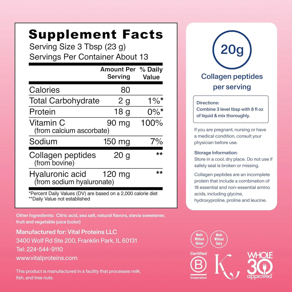 Vital Proteins Collagen Peptides Advanced Strawberry - Kenya