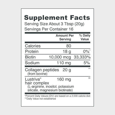 Vital Proteins Collagen Peptides Hair Complex 323g - Kenya