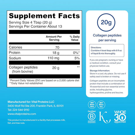 Vital Proteins Collagen Peptides Powder 265G - Kenya