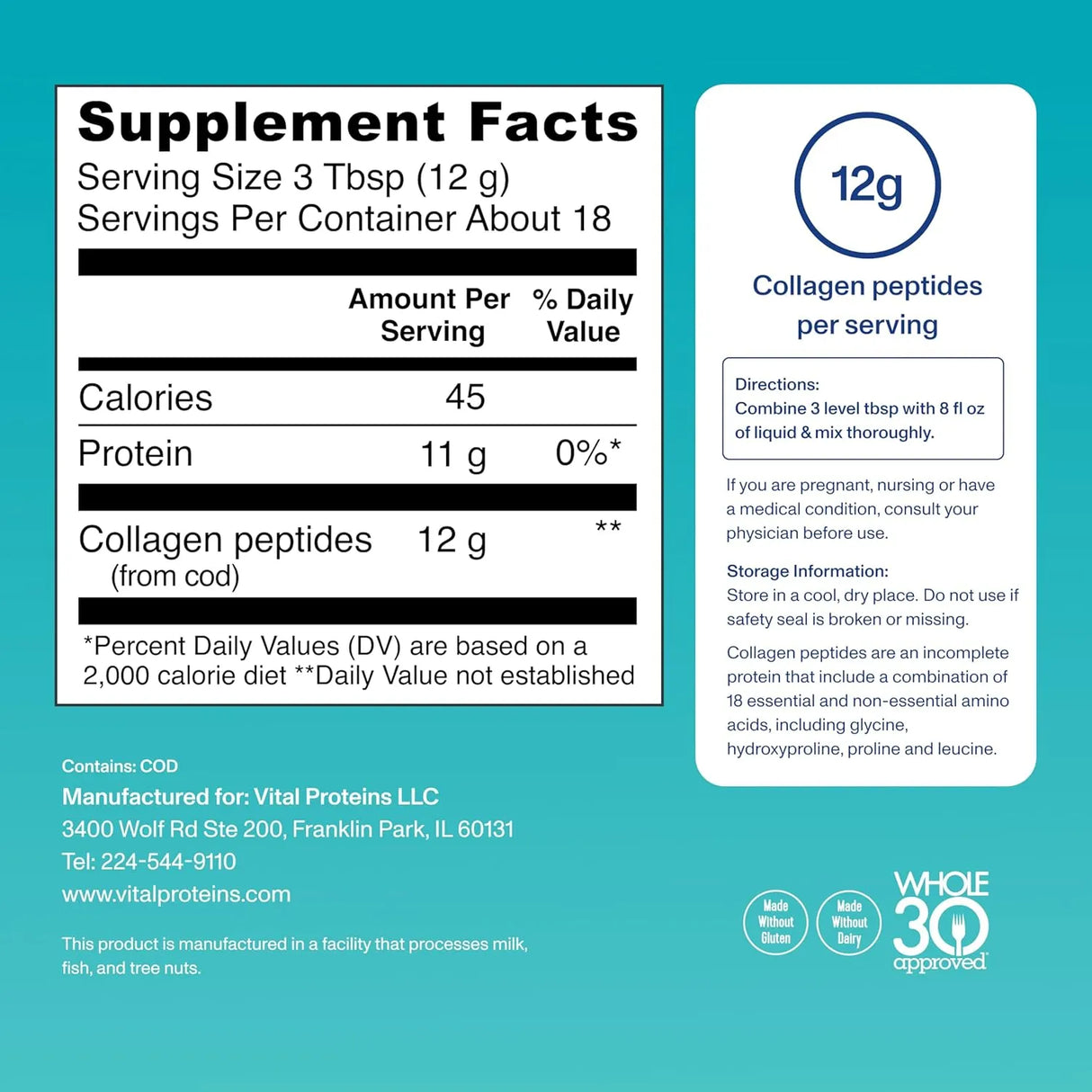 Vital Proteins Marine Collagen Peptides Powder 221g - Kenya