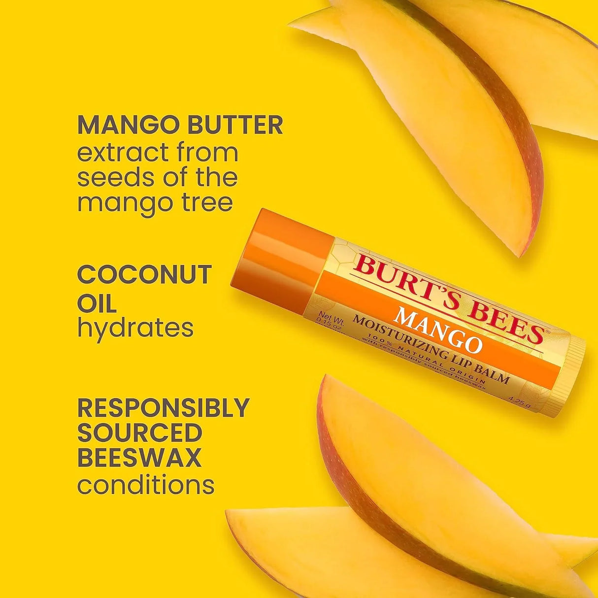Burt's Bees Lip Balm, Moisturizing Lip Care, SuperFruit (4-Pack) - Kenya