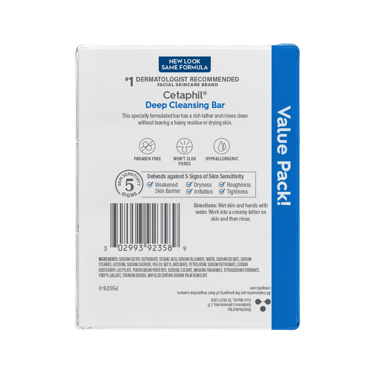 Cetaphil Deep Cleansing Bar Soap Pack of 3 - Kenya