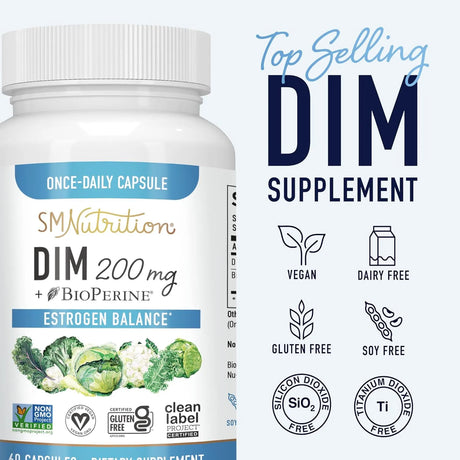 DIM Supplement 200 mg | Estrogen Balance for Women & Men 60 capsules - Kenya
