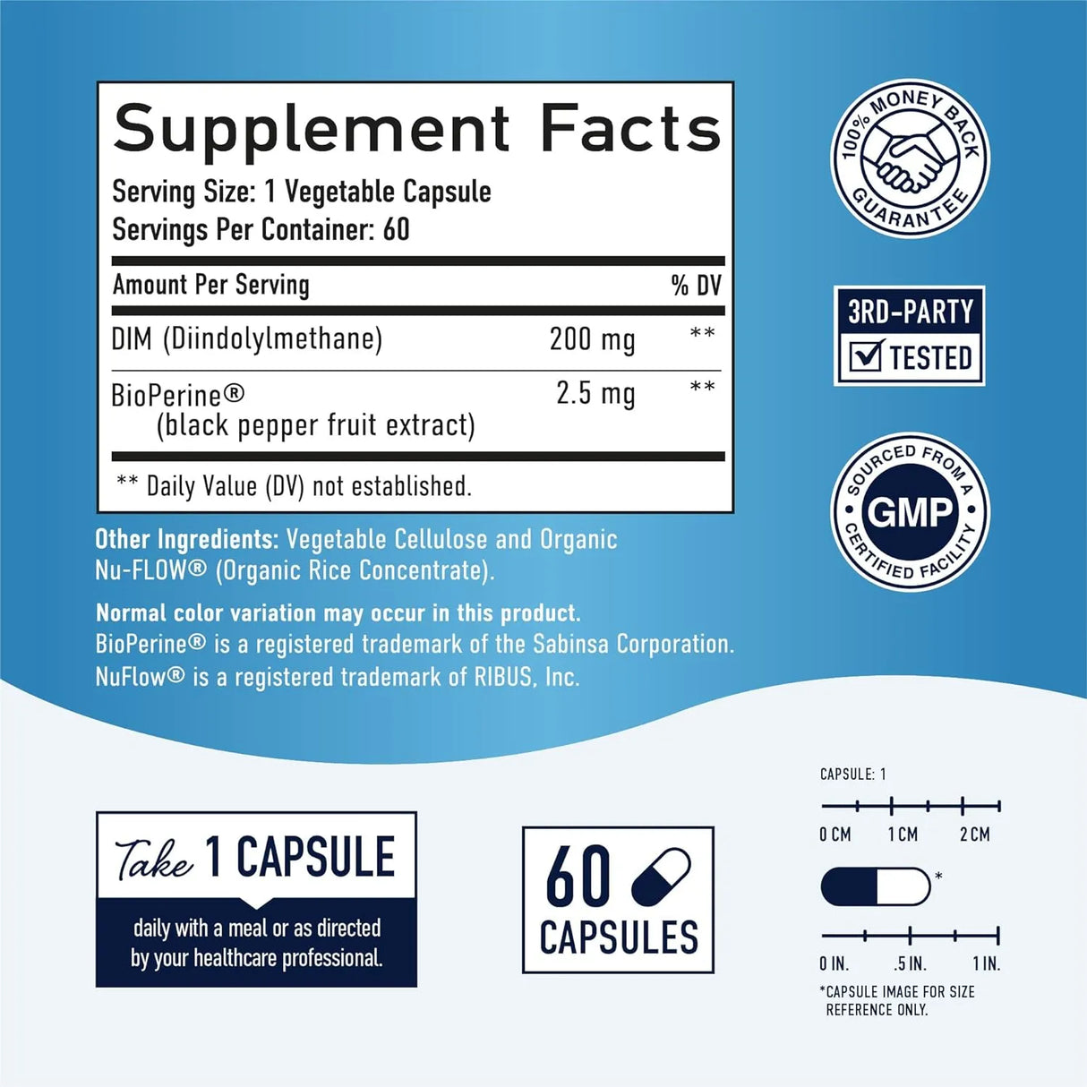 DIM Supplement 200 mg | Estrogen Balance for Women & Men 60 capsules - Kenya