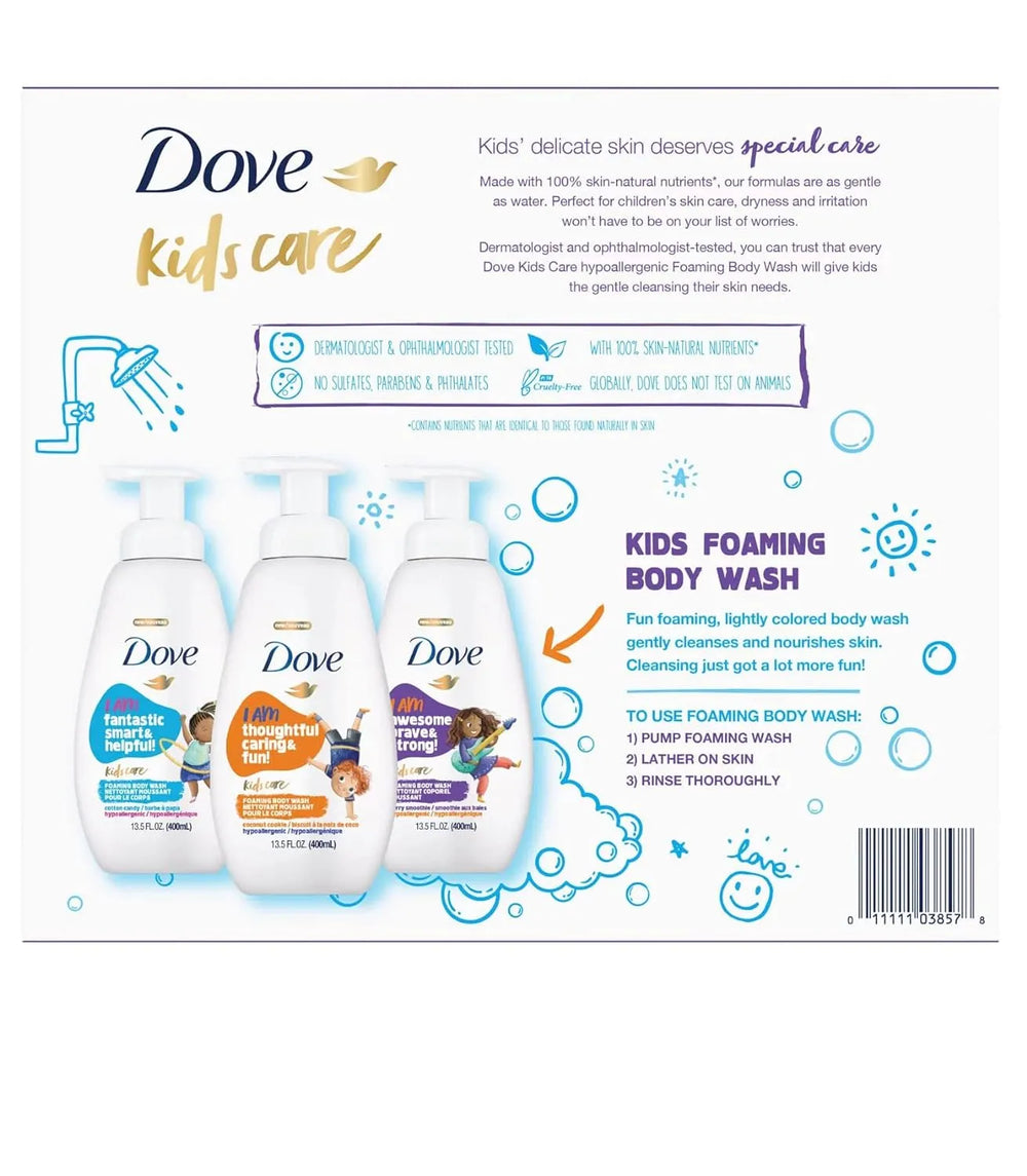 Dove Kids Care Foaming Body Wash, Variety Pack - Kenya