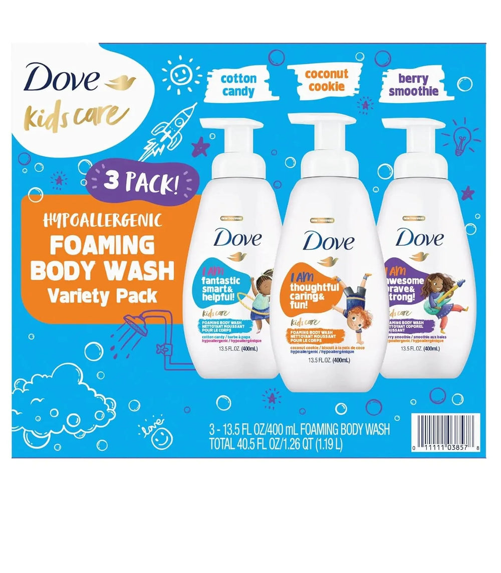 Dove Kids Care Foaming Body Wash, Variety Pack - Kenya