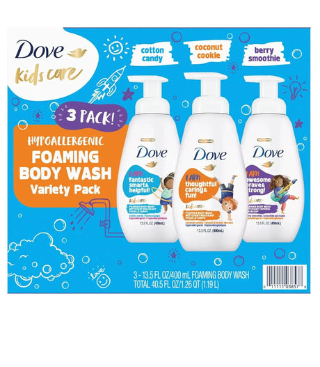 Dove Kids Care Foaming Body Wash, Variety Pack - Kenya