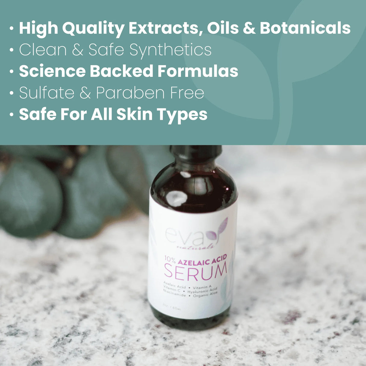 Eva Naturals Azelaic Acid 10% Facial Serum, 2 oz. - Kenya