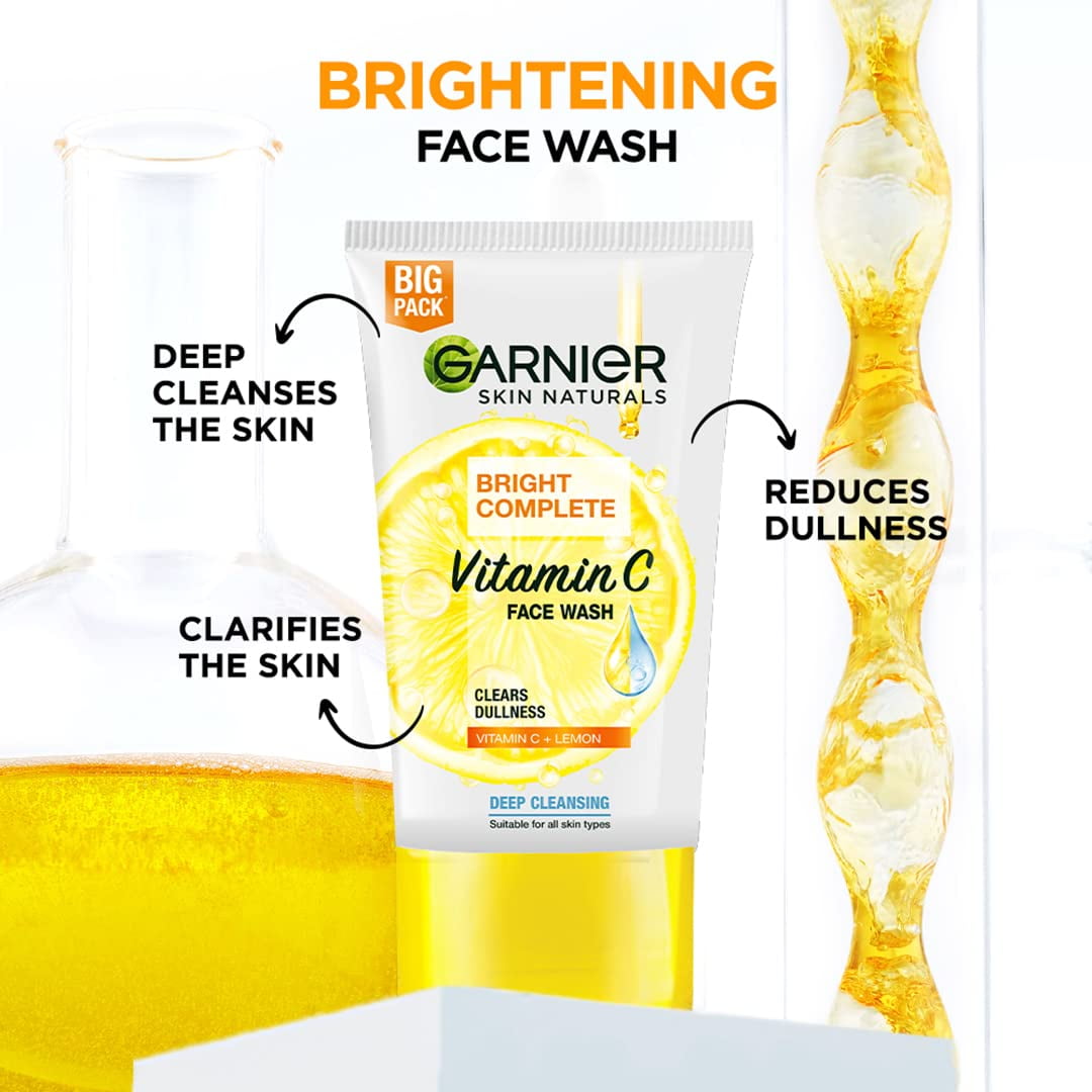 Garnier Skin Naturals Bright Complete Vitamin C Face Wash, 150g - Kenya