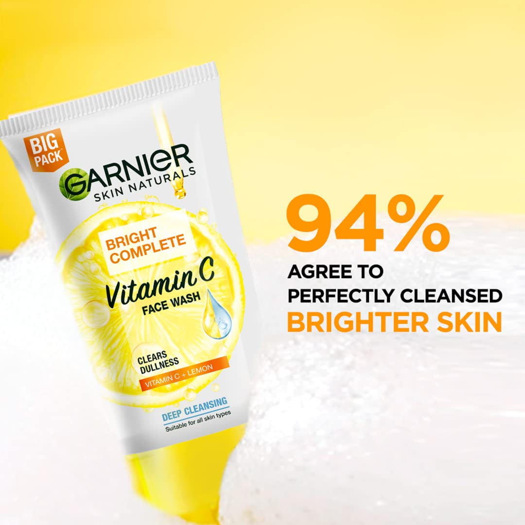 Garnier Skin Naturals Bright Complete Vitamin C Face Wash, 150g - Kenya