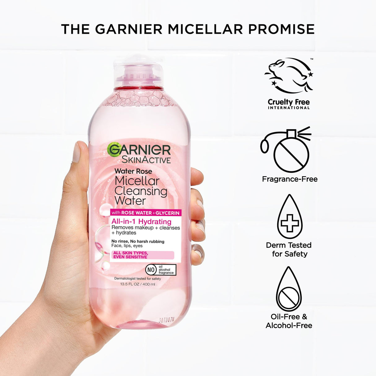 Garnier SkinActive Rose Water Micellar Cleansing Water, 13.5 fl oz - Kenya
