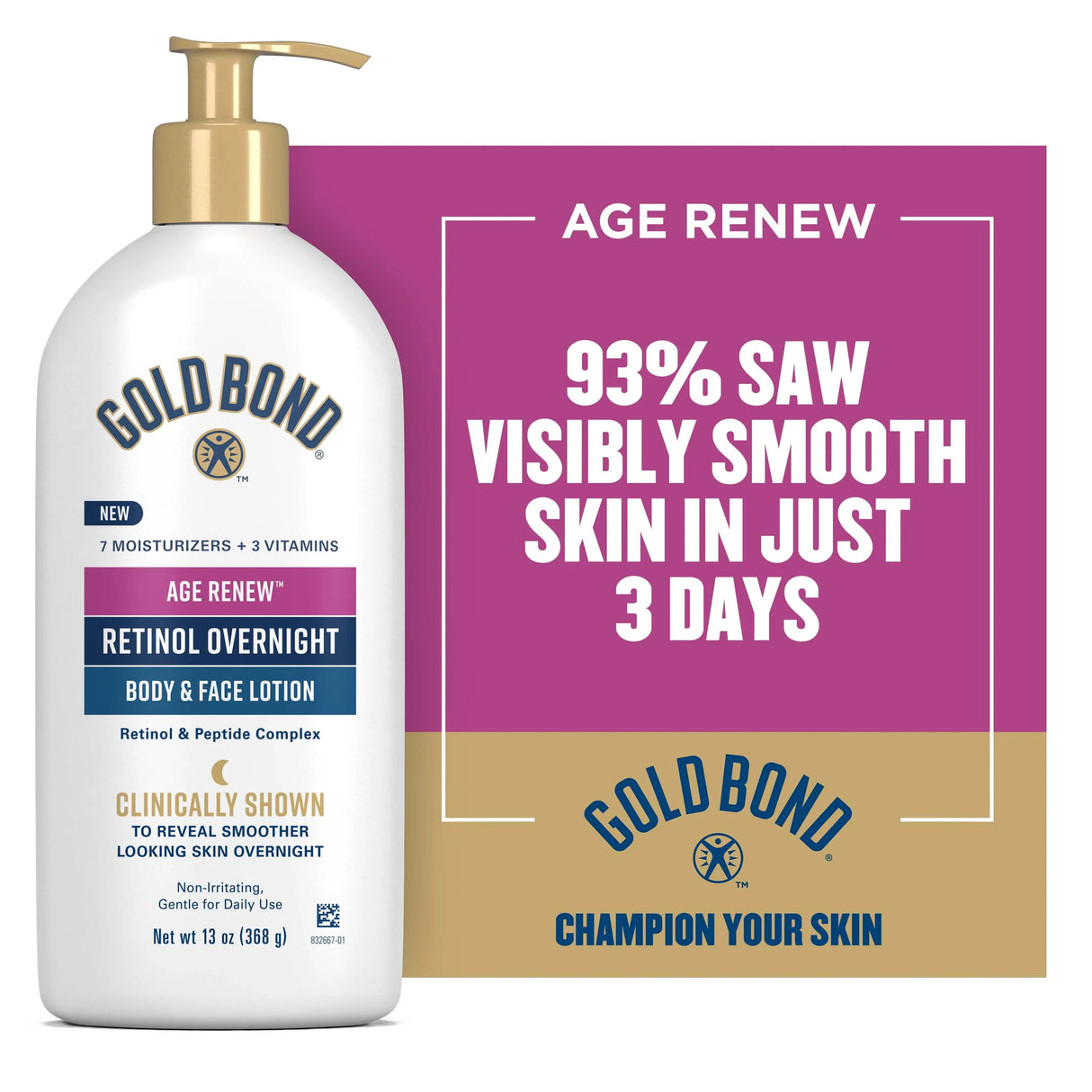Gold Bond Age Renew Retinol Overnight Body & Face Lotion - Kenya