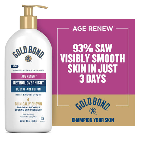 Gold Bond Age Renew Retinol Overnight Body & Face Lotion - Kenya
