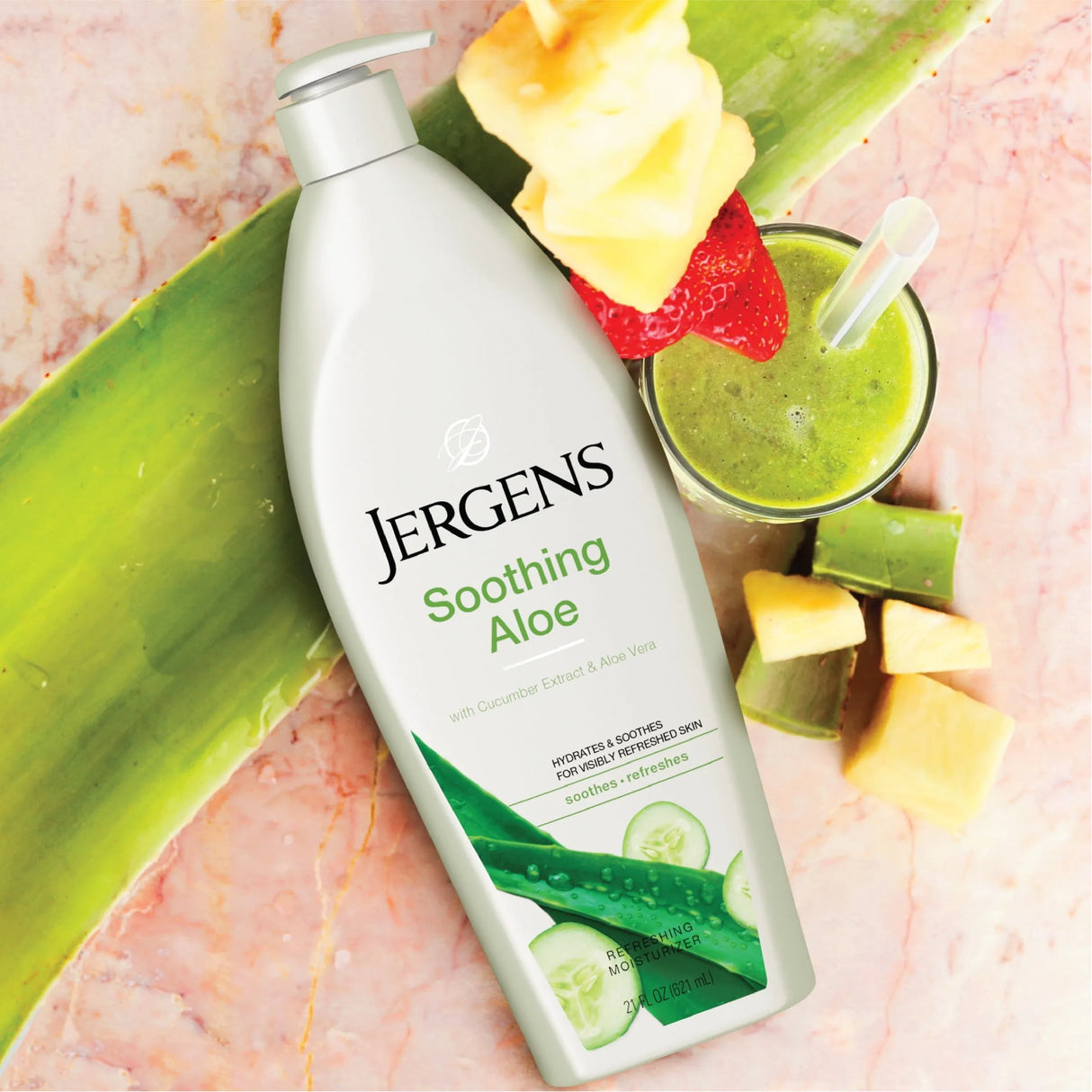 Jergens Body Lotion with Aloe Vera & Cucumber Extract, 21 Oz - Kenya