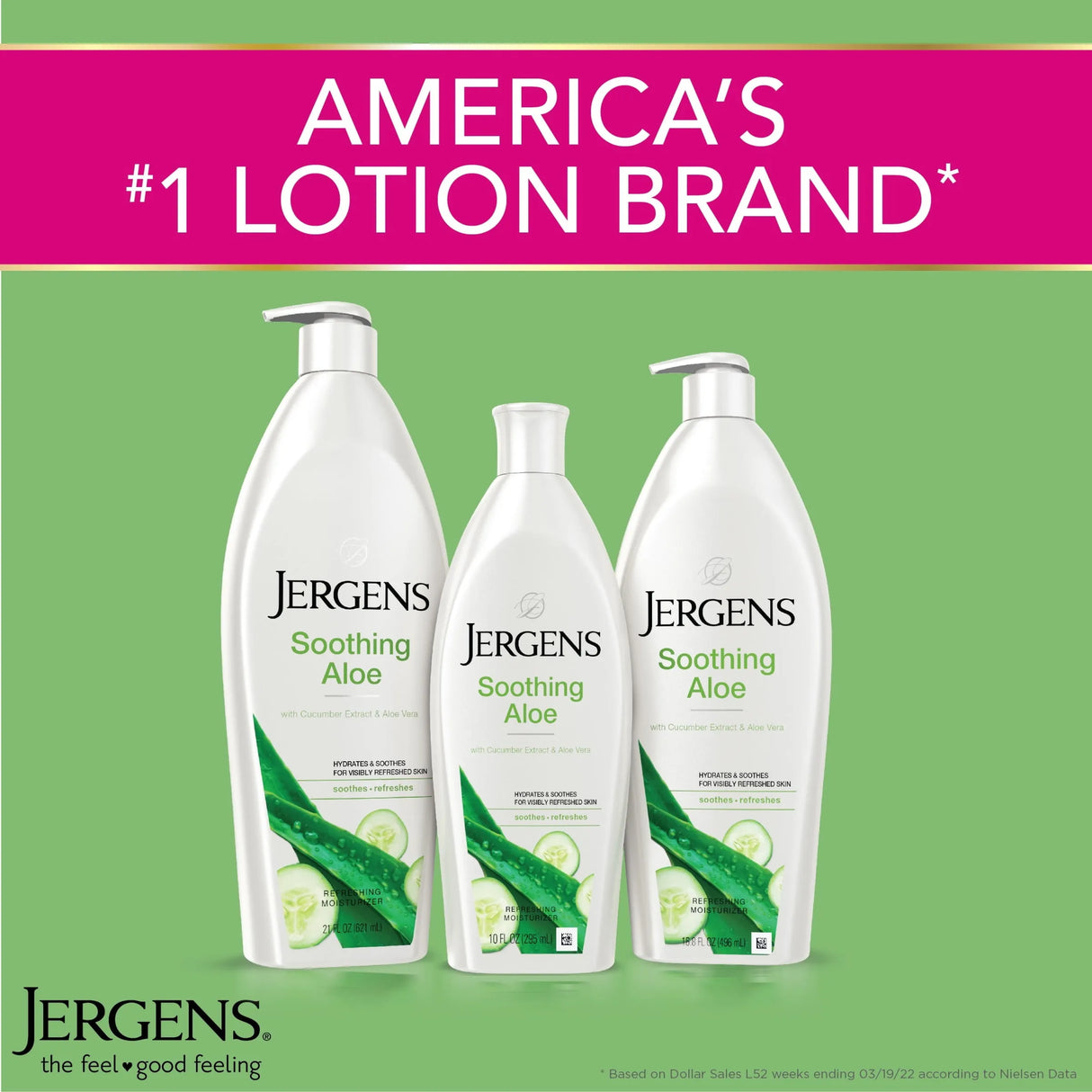 Jergens Body Lotion with Aloe Vera & Cucumber Extract, 21 Oz - Kenya