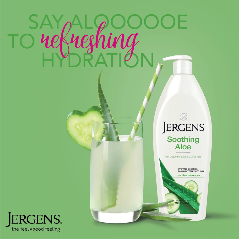 Jergens Body Lotion with Aloe Vera & Cucumber Extract, 21 Oz - Kenya