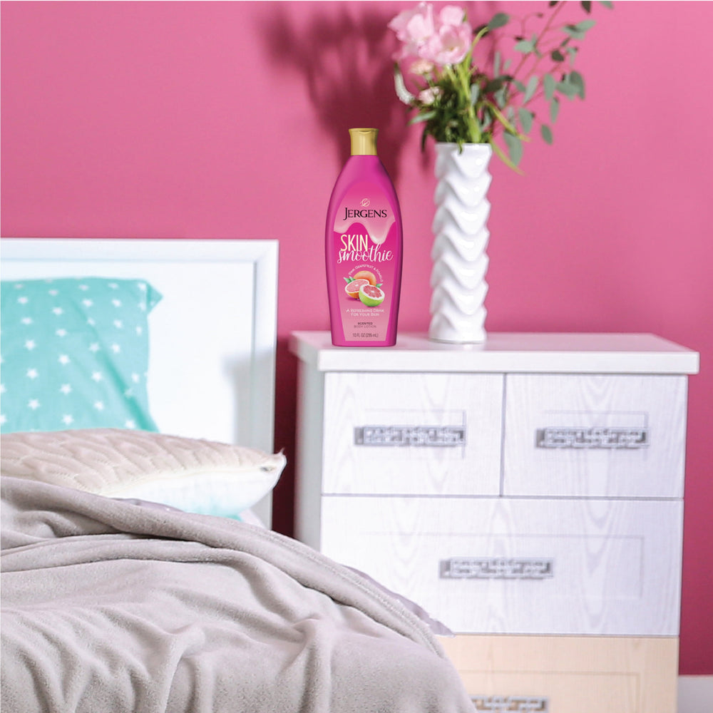 Jergens Hand and Body Lotion, Skin Smoothie Pink Grapefruit & Pomelo Scented Body Lotion, 10 Oz - Kenya