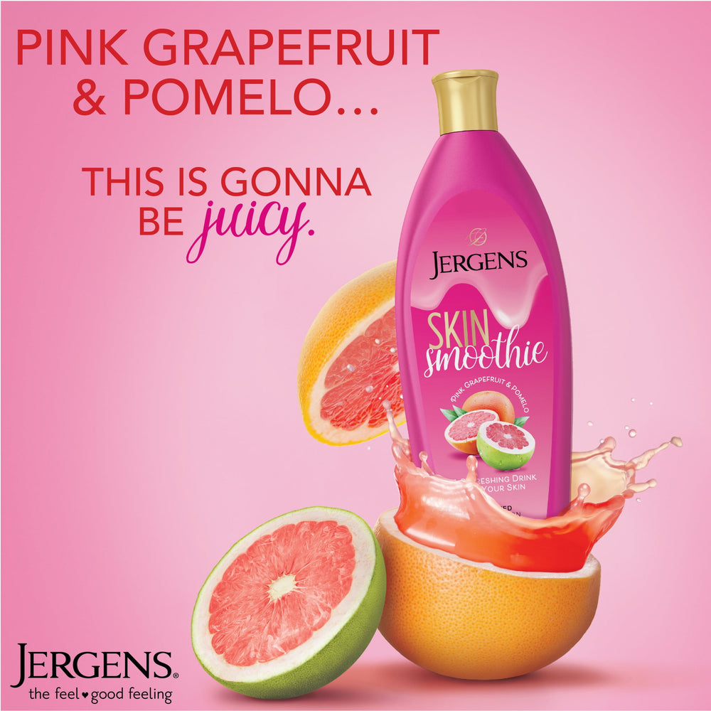 Jergens Hand and Body Lotion, Skin Smoothie Pink Grapefruit & Pomelo Scented Body Lotion, 10 Oz - Kenya