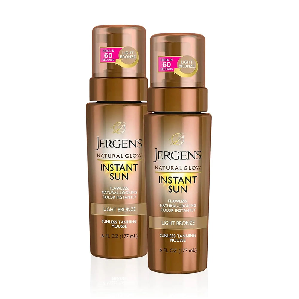 Jergens Natural Glow Instant Sun Body Mousse, Self Tanner for Deep Bronze Tan, 6 Ounce - Kenya