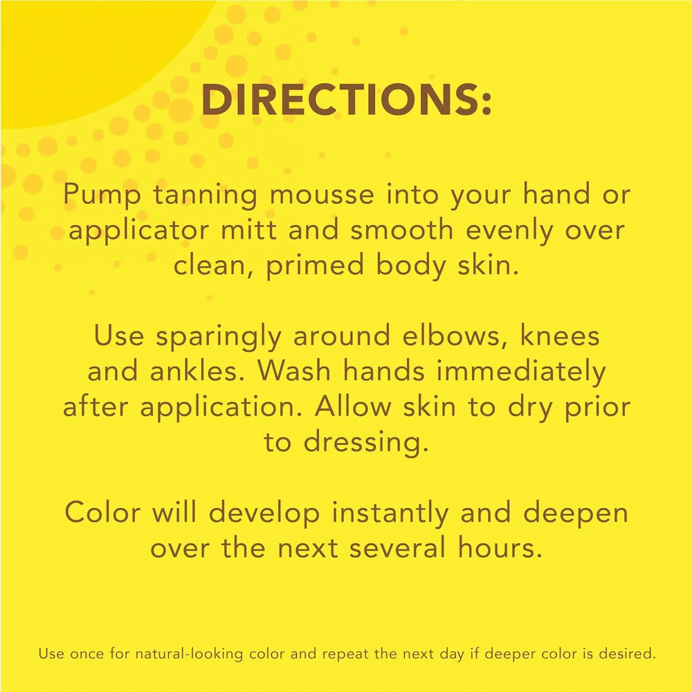 Jergens Natural Glow Instant Sun Body Mousse, Self Tanner for Deep Bronze Tan, 6 Ounce - Kenya