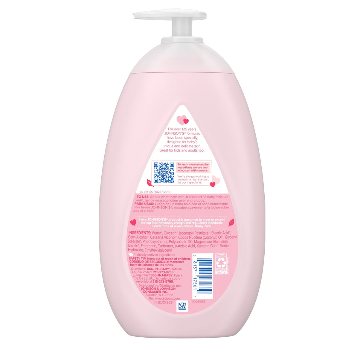 Johnson's Moisturizing Pink Baby Body Lotion with Coconut Oil, 27.1 oz - Kenya