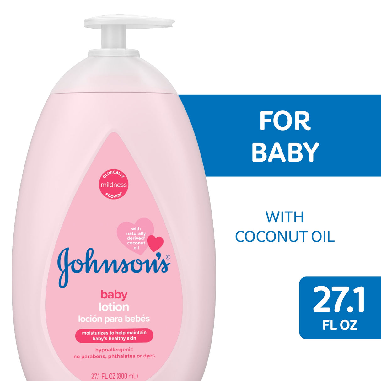 Johnson's Moisturizing Pink Baby Body Lotion with Coconut Oil, 27.1 oz - Kenya
