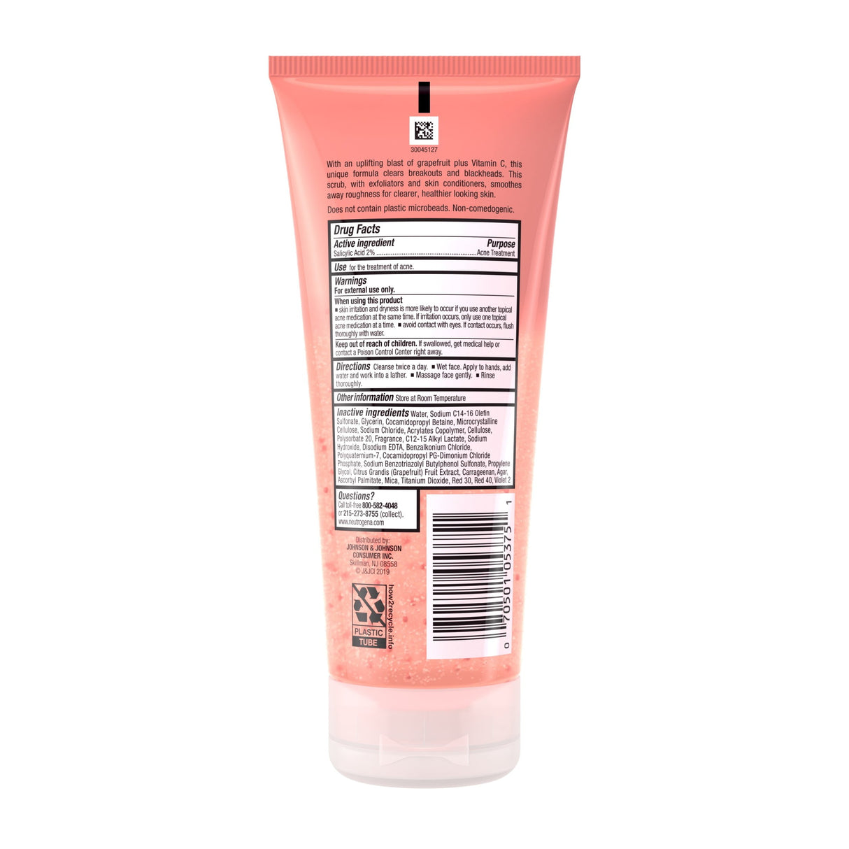 Neutrogena Oil-Free Pink Grapefruit Acne Foaming Facial Cleanser Scrub - Kenya