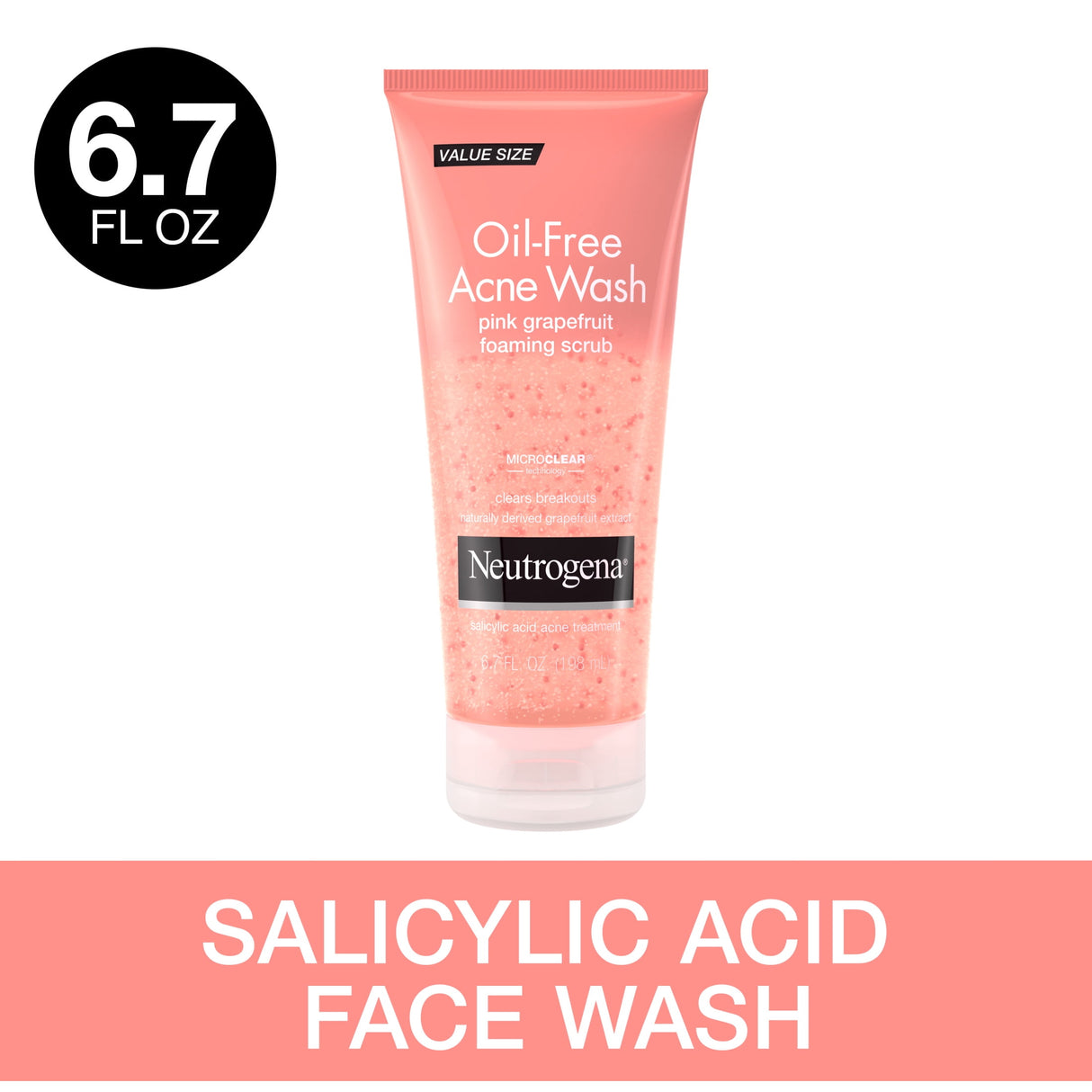 Neutrogena Oil-Free Pink Grapefruit Acne Foaming Facial Cleanser Scrub - Kenya