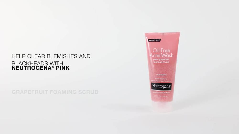 Neutrogena Oil-Free Pink Grapefruit Acne Foaming Facial Cleanser Scrub - Kenya