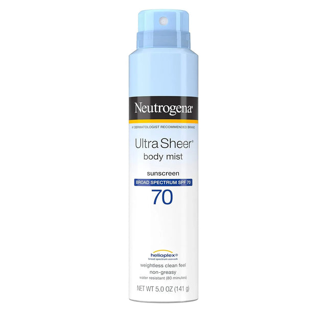 Neutrogena Ultra Sheer Spf70 Body Mist Full Reach Spray 5 Ounce (148ml) - Kenya