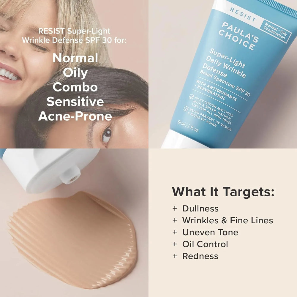 Paula's Choice RESIST Super-Light Daily Wrinkle Defense SPF 30 Matte Tinted Face Moisturizer - Kenya