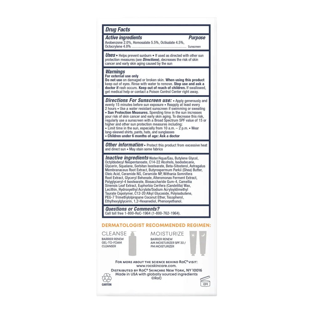 RoC Barrier Renew AM Moisturizer, SPF30, All Skin Types - Kenya