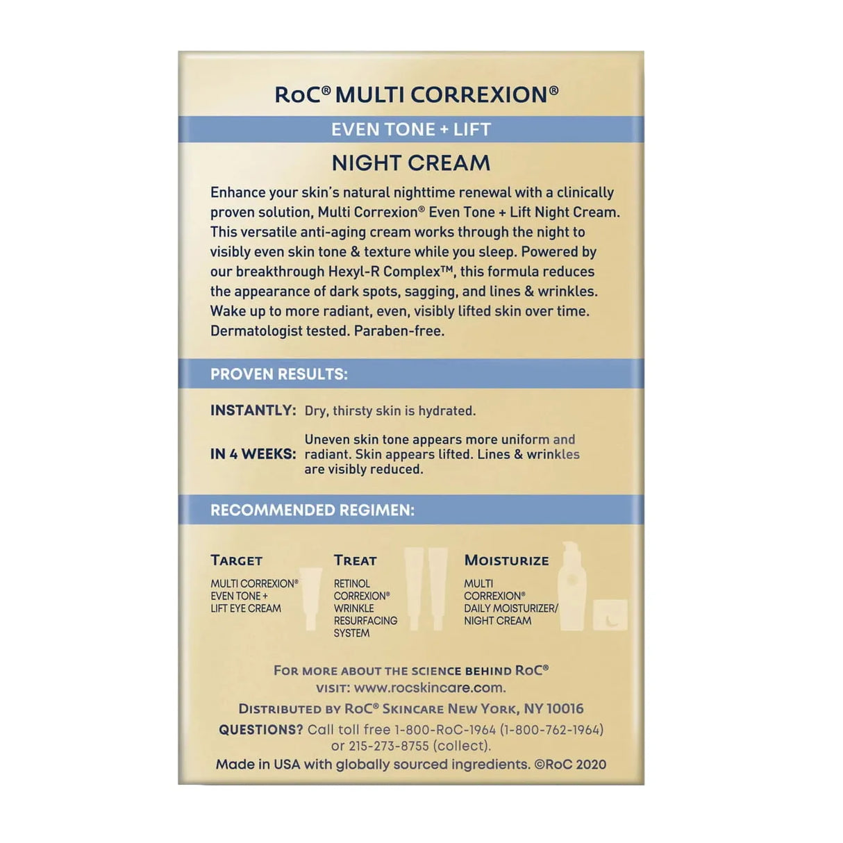 Roc Multi Correxion Even Tone + Lift Hexyl-R Night Cream - Kenya