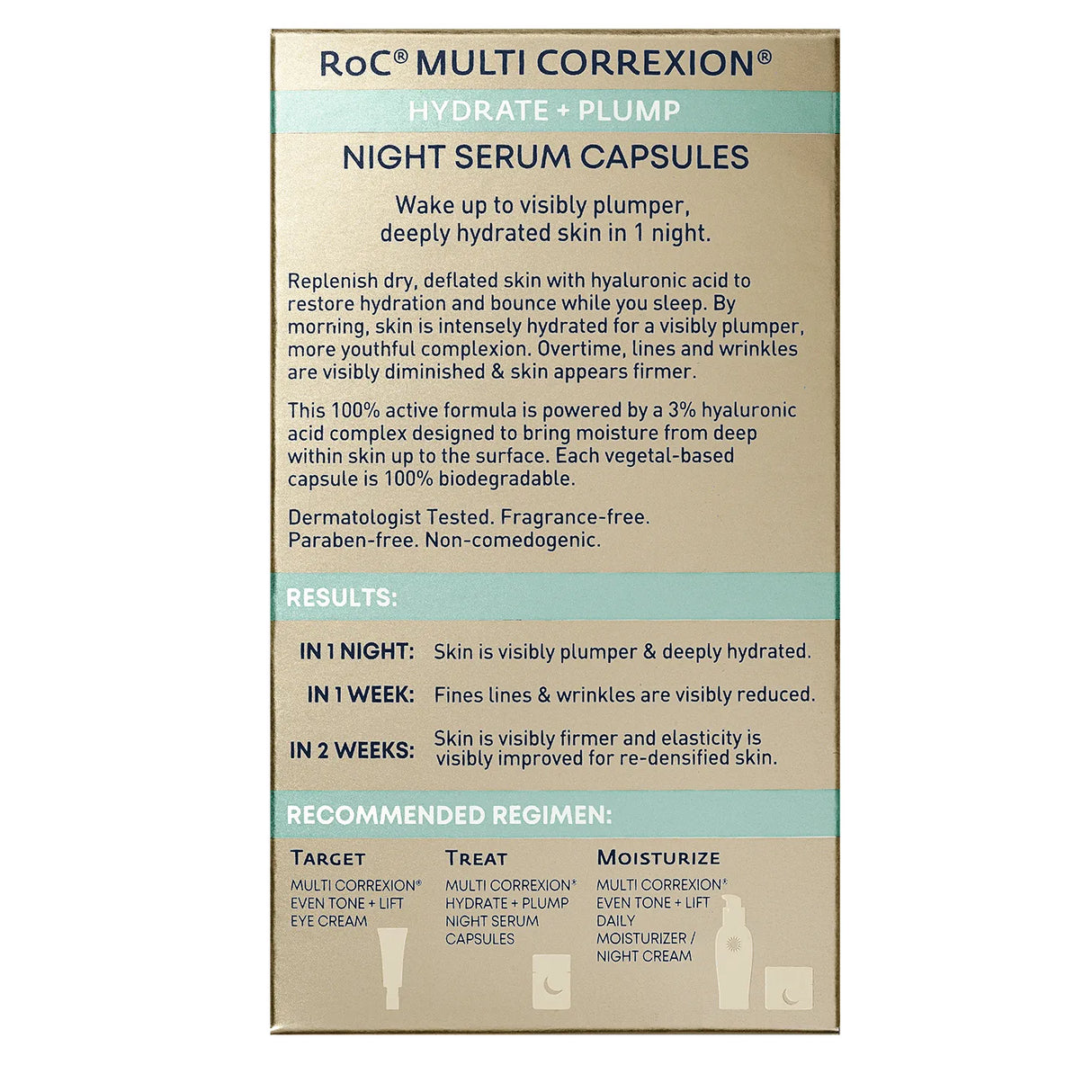 RoC Multi Correxion Hydrate + Plump Night Serum Capsules, Hyaluronic Acid - Kenya