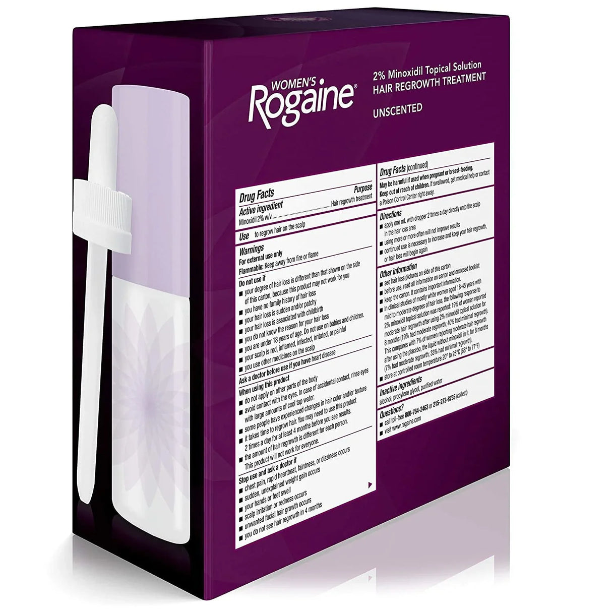 Rogaine Women's 3 Month Supply, Unscented, 6 oz, 3 - 2oz Bottles Per Pack - Kenya