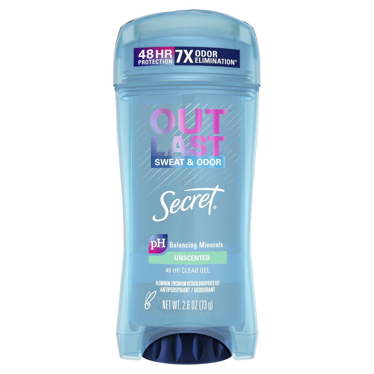 Secret Outlast Clear Gel Antiperspirant Deodorant for Women, Unscented 2.6 oz - Kenya