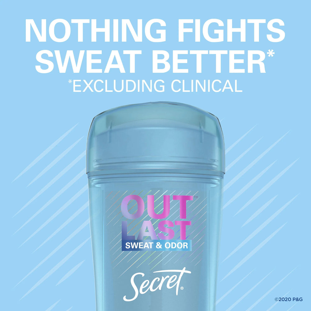 Secret Outlast Clear Gel Antiperspirant Deodorant for Women, Unscented 2.6 oz - Kenya