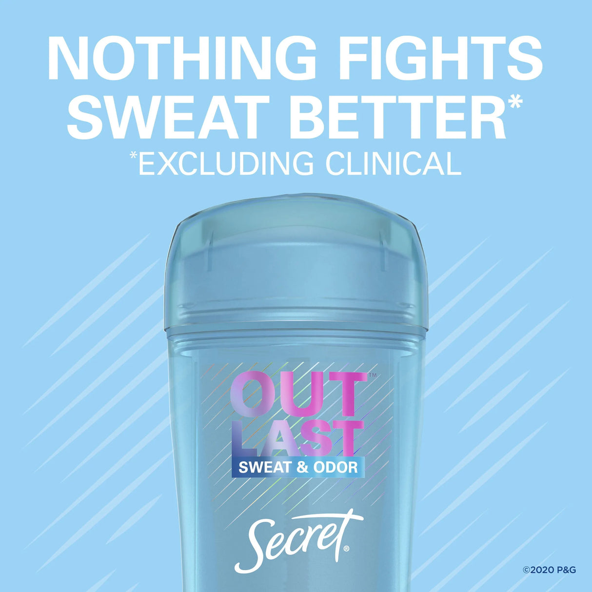 Secret Outlast Clear Gel Antiperspirant Deodorant for Women, Unscented 2.6 oz - Kenya