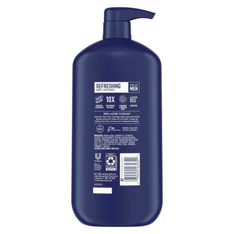 Suave Men Face & Body Wash, Refreshing, 30 oz - Kenya