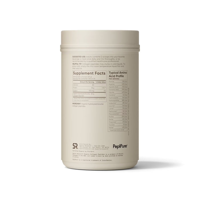 Sports Research Collagen Peptides Powder 680g