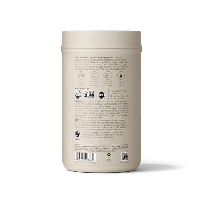 Sports Research Collagen Peptides Powder 680g