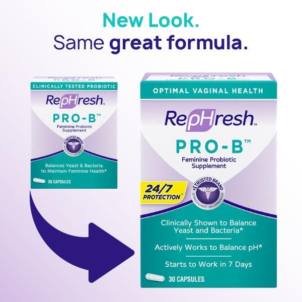 RepHresh Pro-B Probiotic Feminine Supplement.