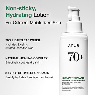 Anua Heartleaf Daily Lotion Face Moisturizer with Hyaluronic Acid - view 3
