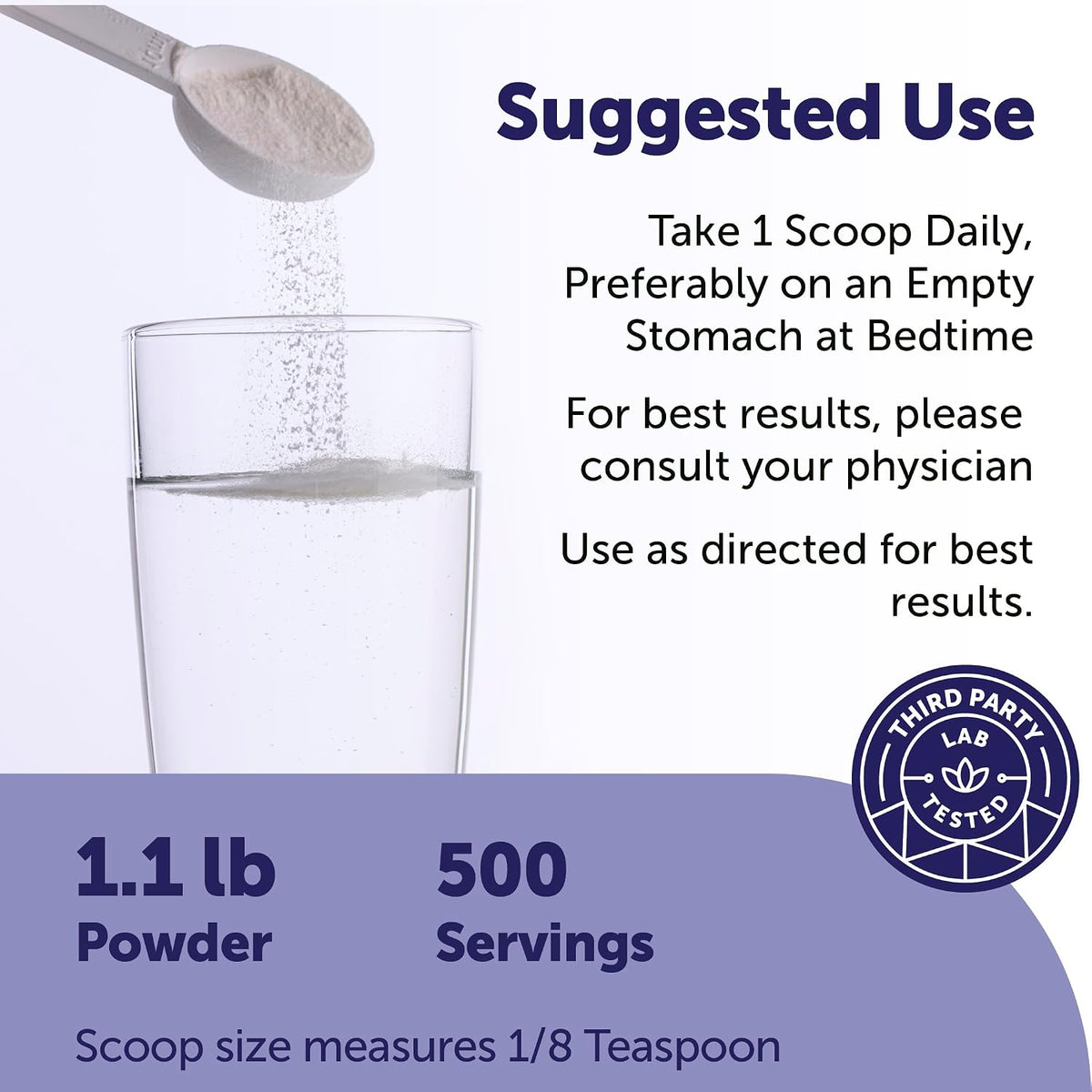 Micro Ingredients Glycine Powder, 500 g